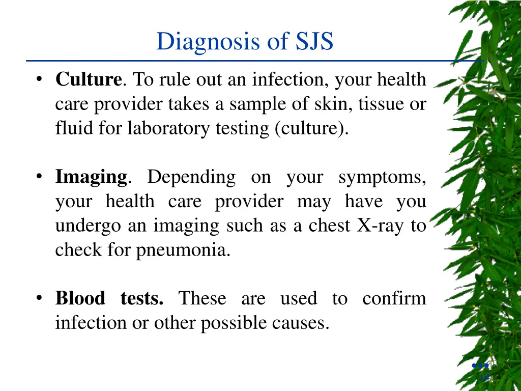 diagnosis of sjs 1