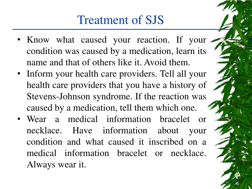 treatment of sjs 3