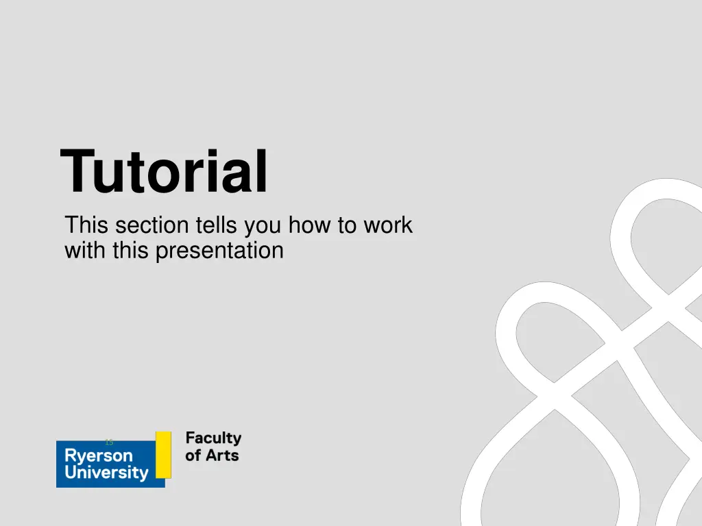 tutorial this section tells you how to work with