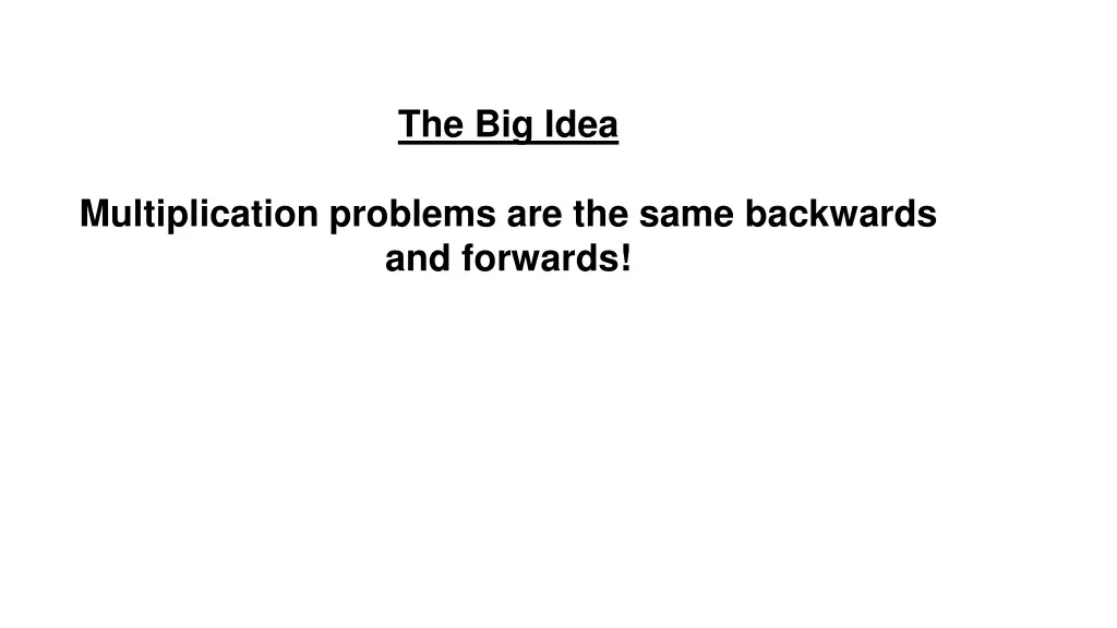 the big idea