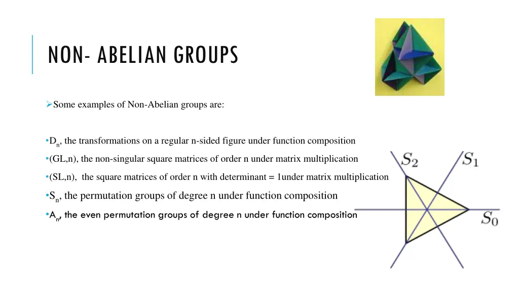 non abelian groups