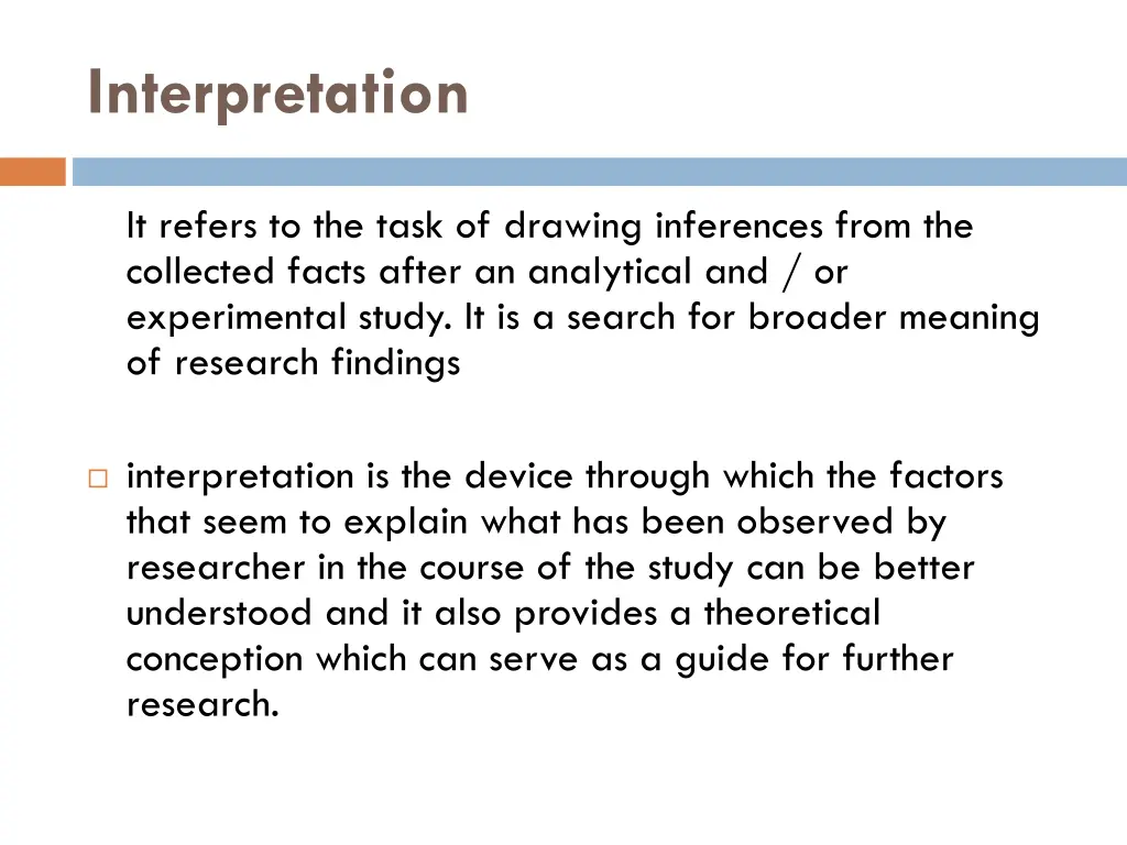 interpretation