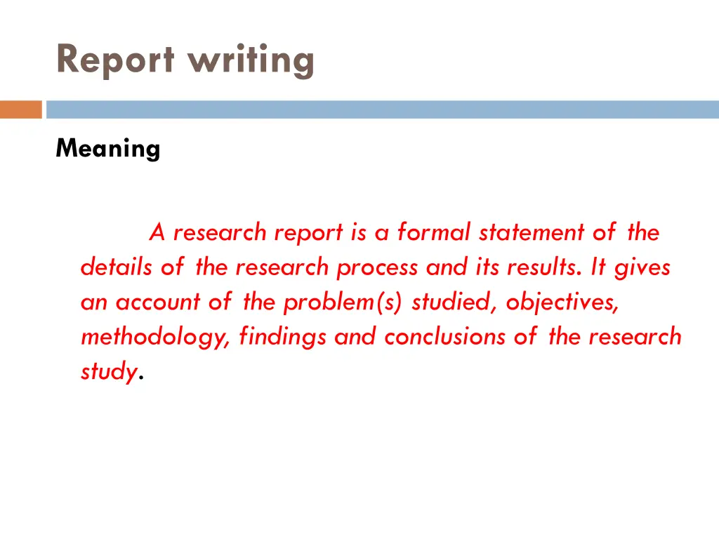 report writing