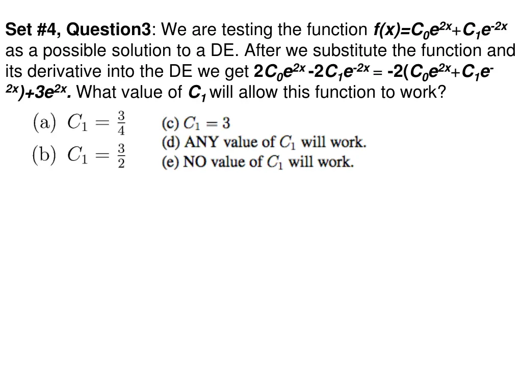 set 4 question3 we are testing the function