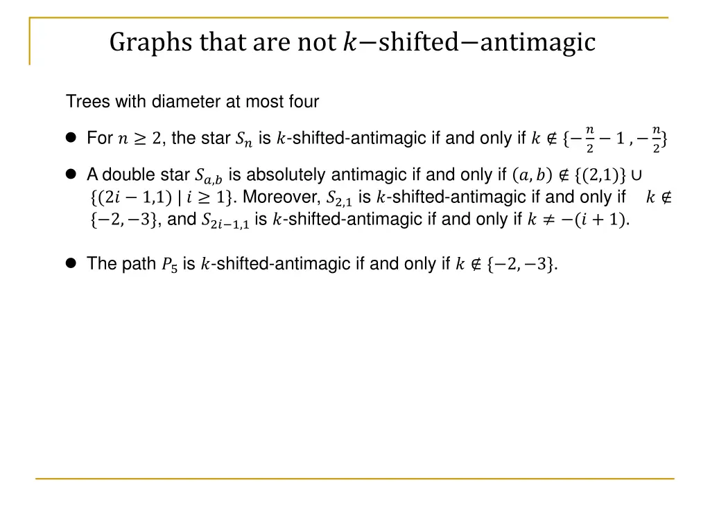 graphs that are not shifted antimagic