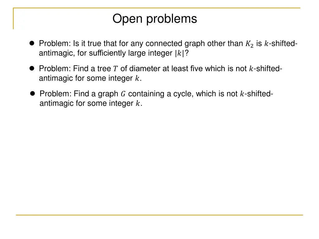 open problems