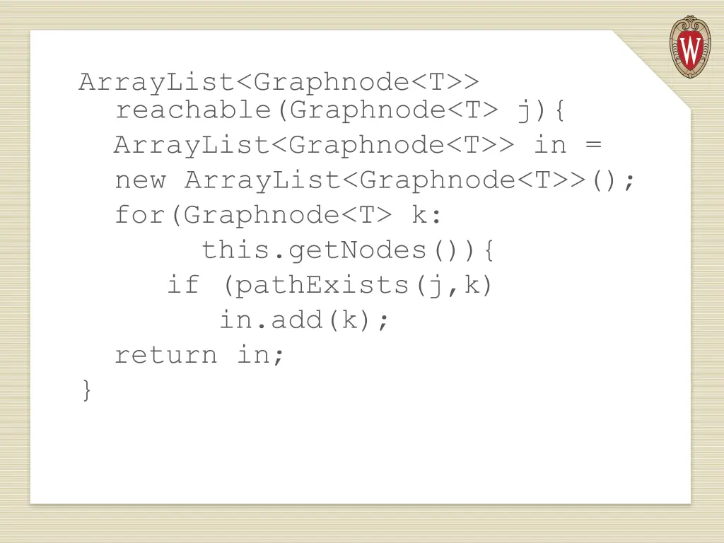 arraylist graphnode t reachable graphnode