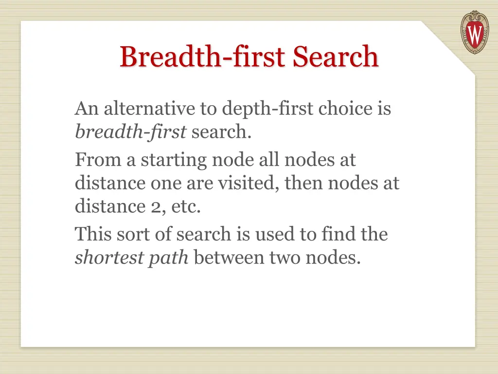 breadth first search