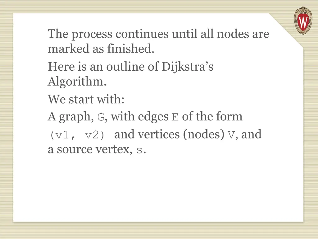 the process continues until all nodes are marked