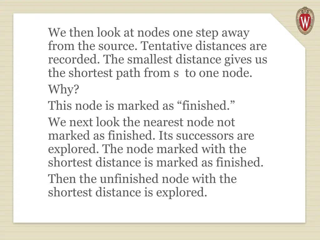 we then look at nodes one step away from