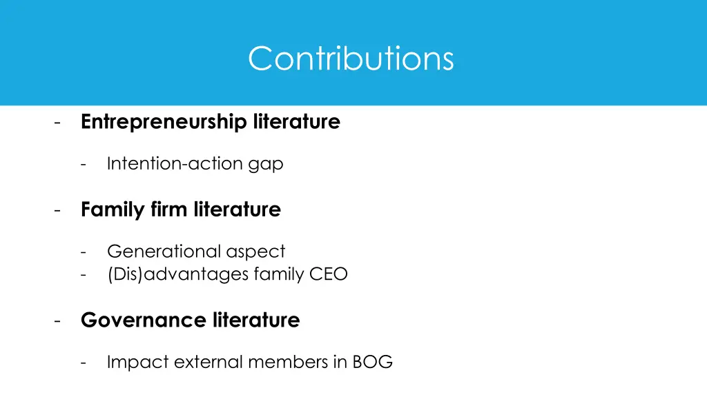 contributions