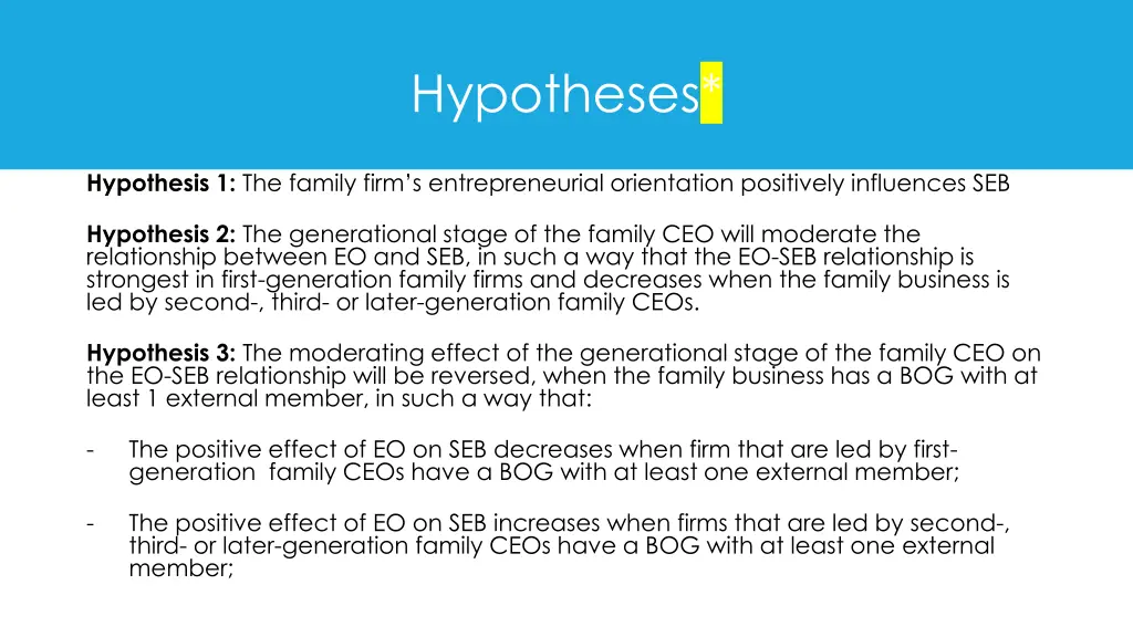 hypotheses