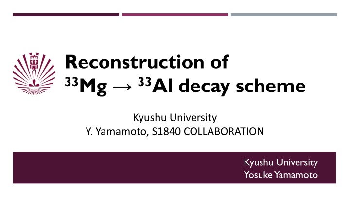 reconstruction of 33 mg 33 al decay scheme