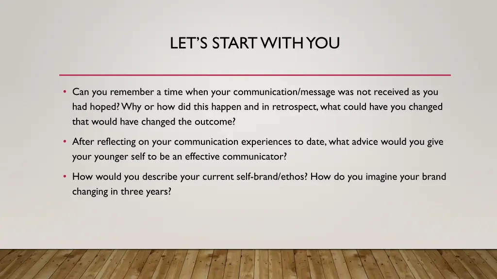 let s start with you