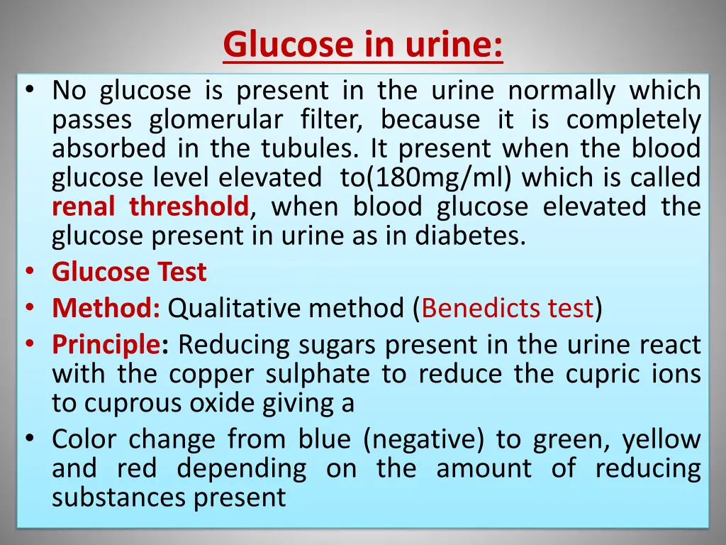 glucose in urine