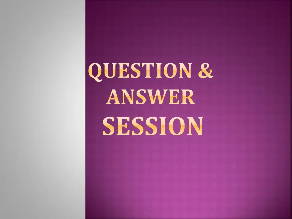 question answer session