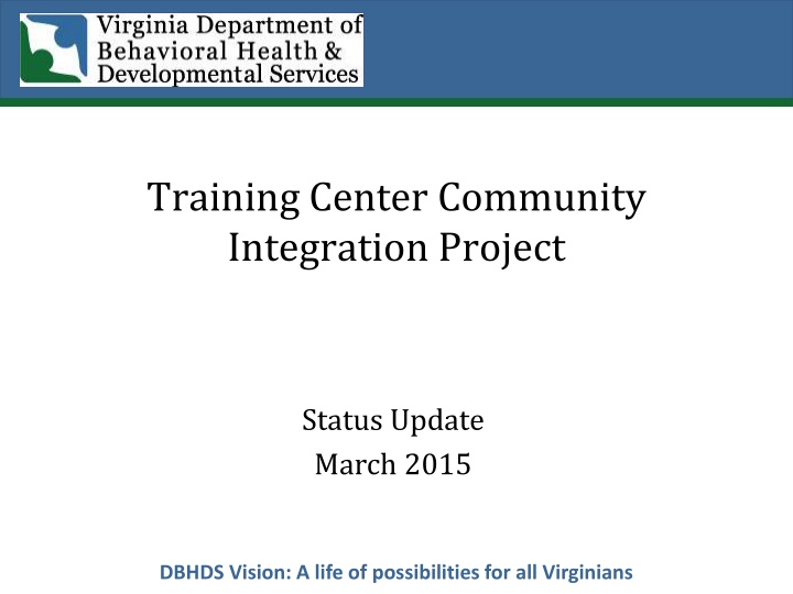 training center community integration project