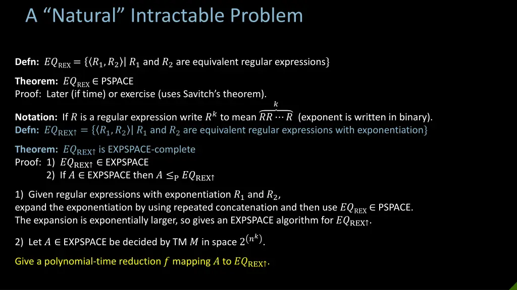 a natural intractable problem