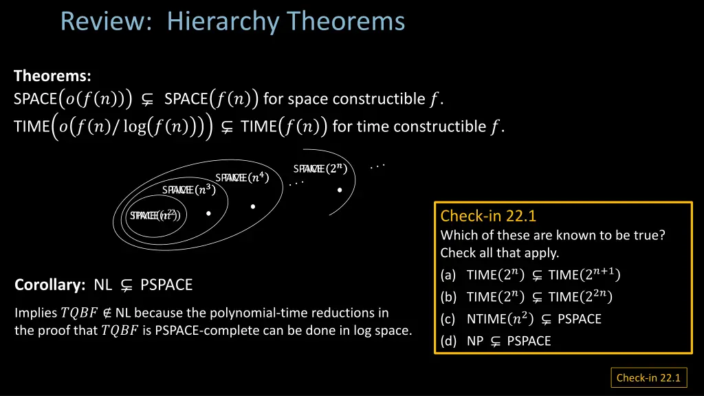 review hierarchy theorems