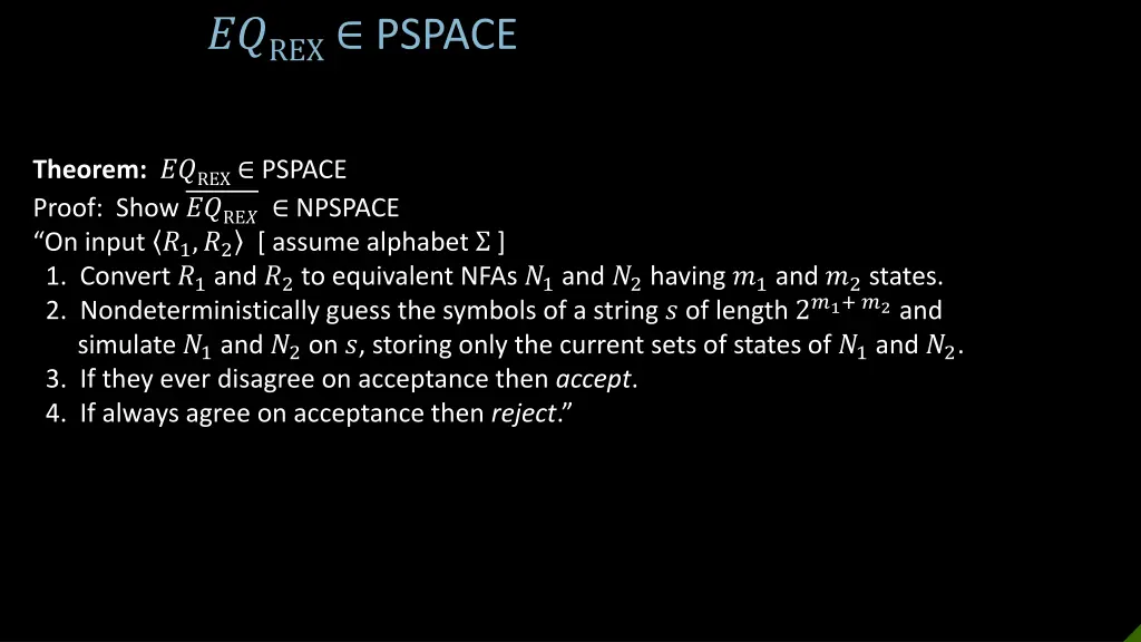 rex pspace
