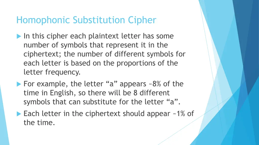homophonic substitution cipher