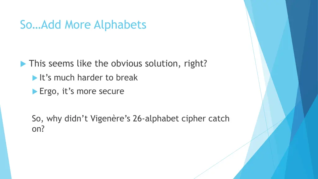 so add more alphabets