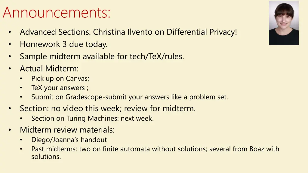 announcements