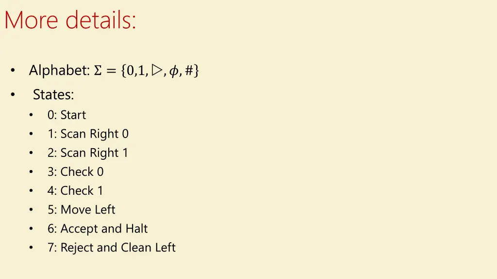 more details