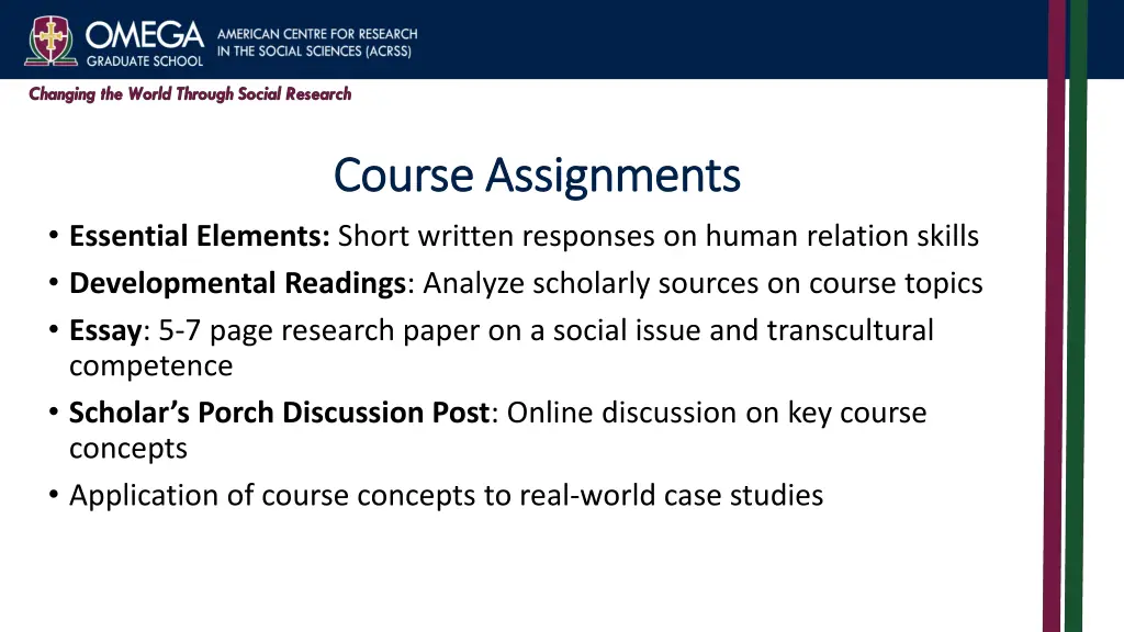 course assignments course assignments