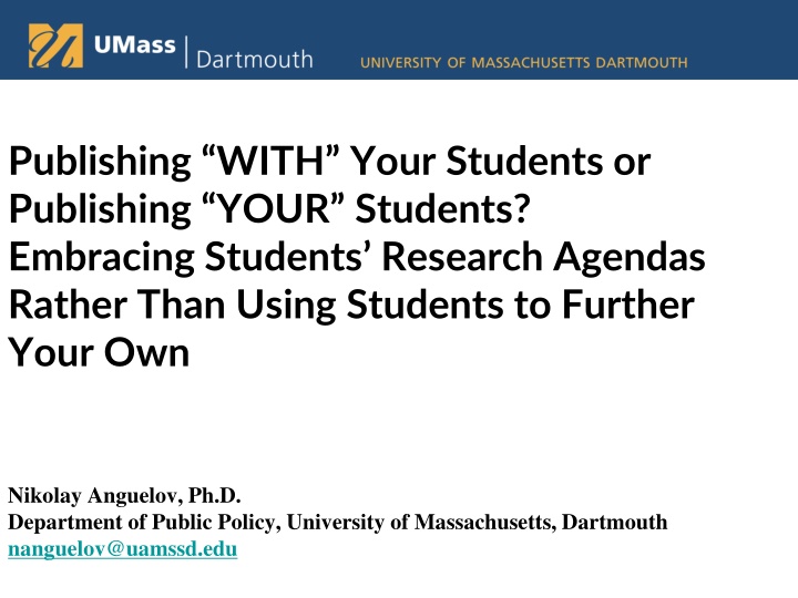 publishing with your students or publishing your