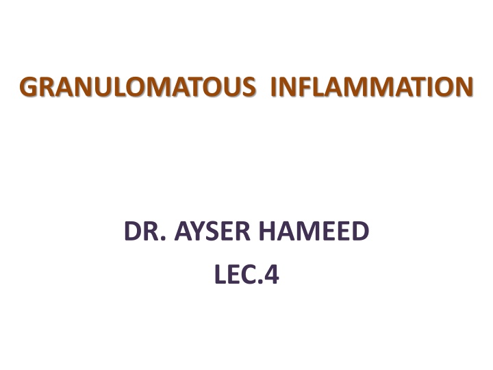 granulomatous inflammation