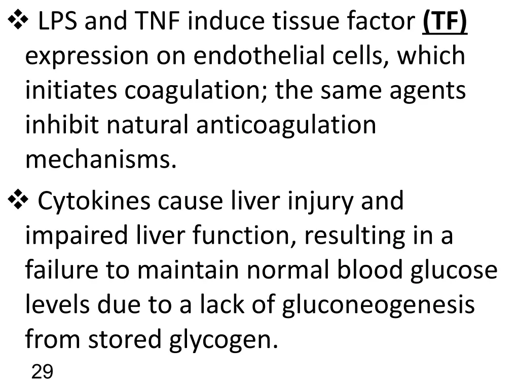 lps and tnf induce tissue factor tf expression