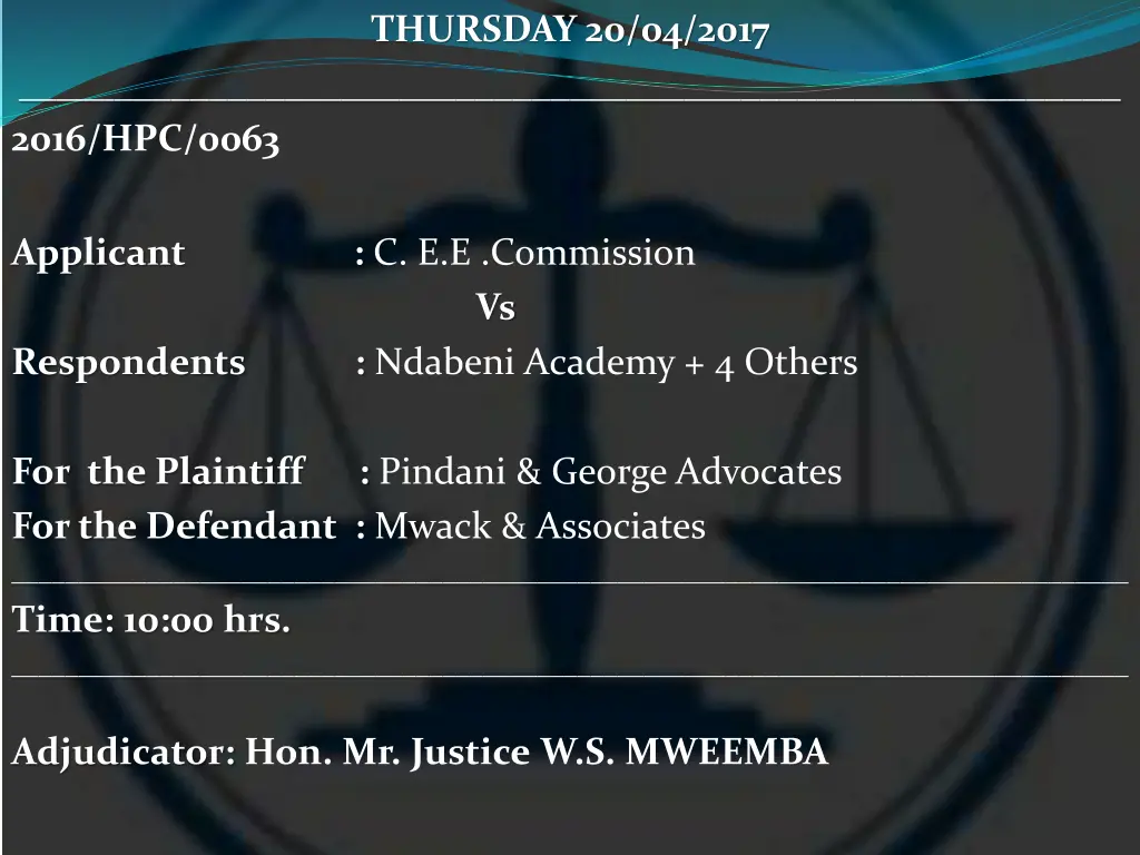 thursday 20 04 2017 10