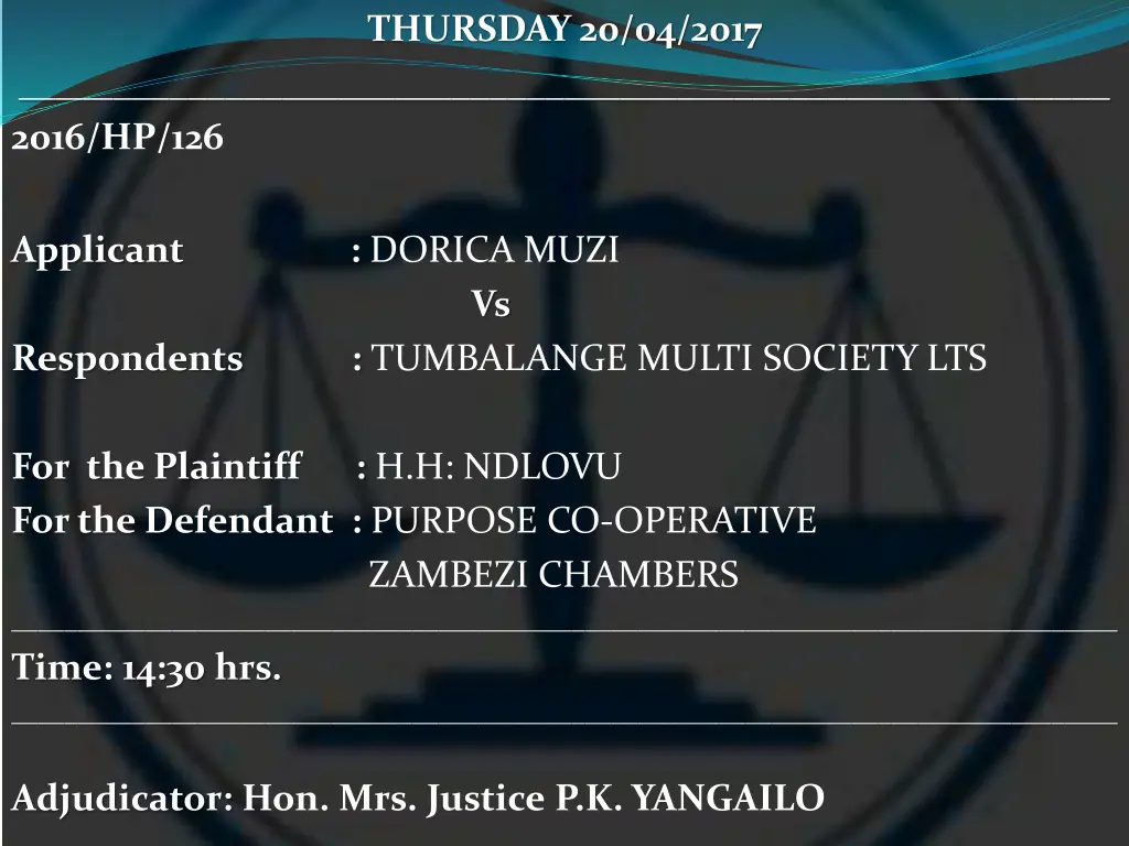 thursday 20 04 2017 17