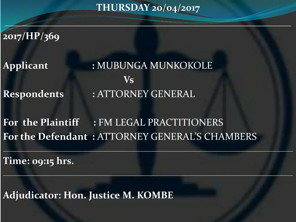 thursday 20 04 2017 7