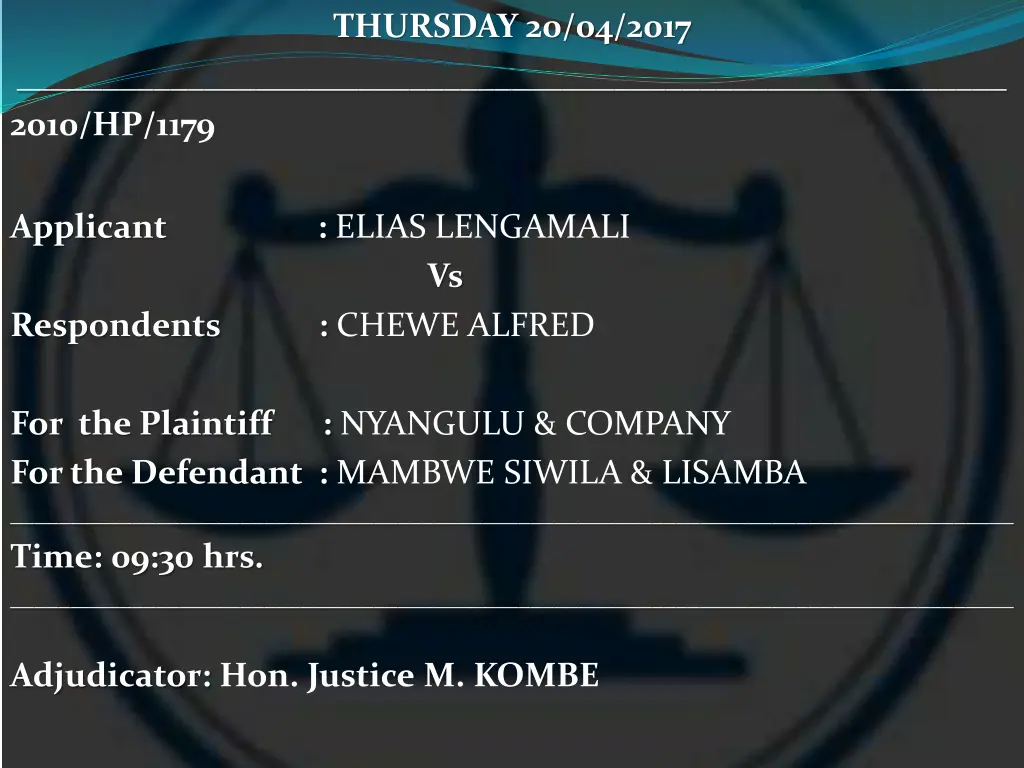 thursday 20 04 2017 8