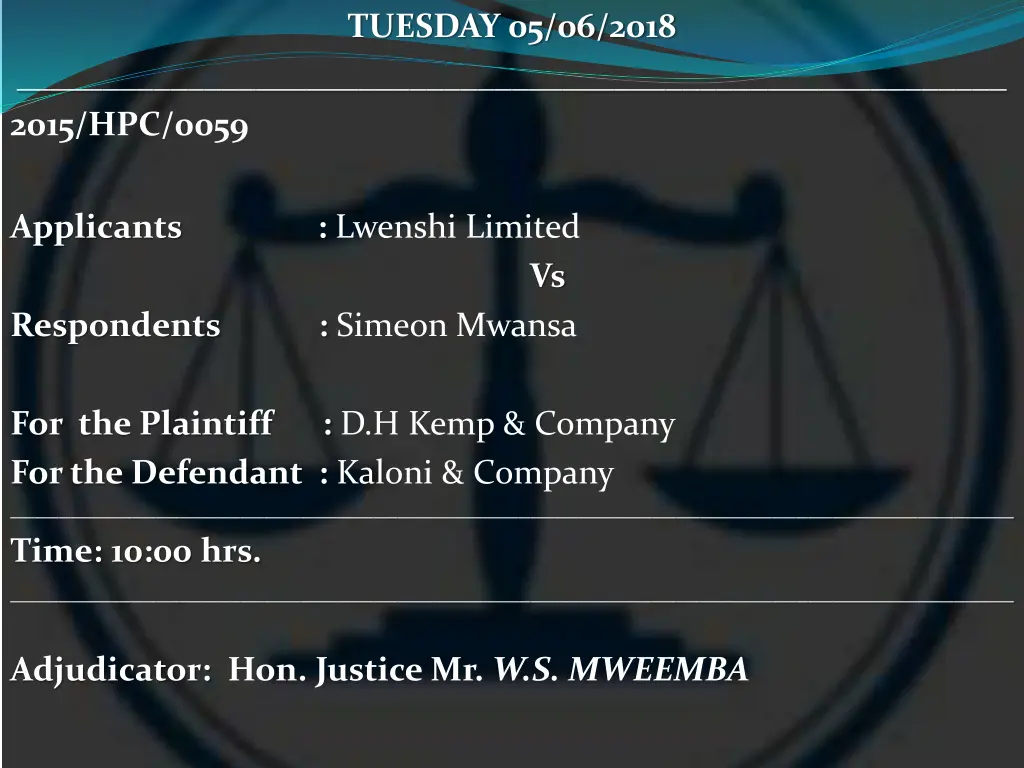 tuesday 05 06 2018 16