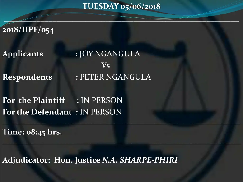 tuesday 05 06 2018