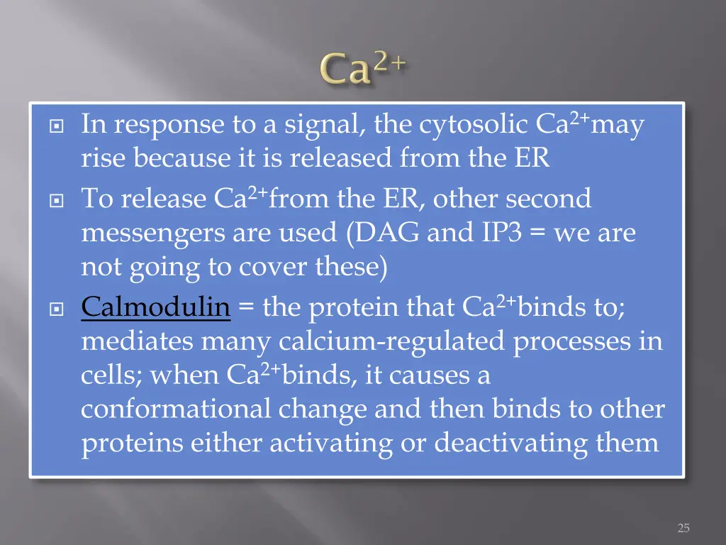 in response to a signal the cytosolic