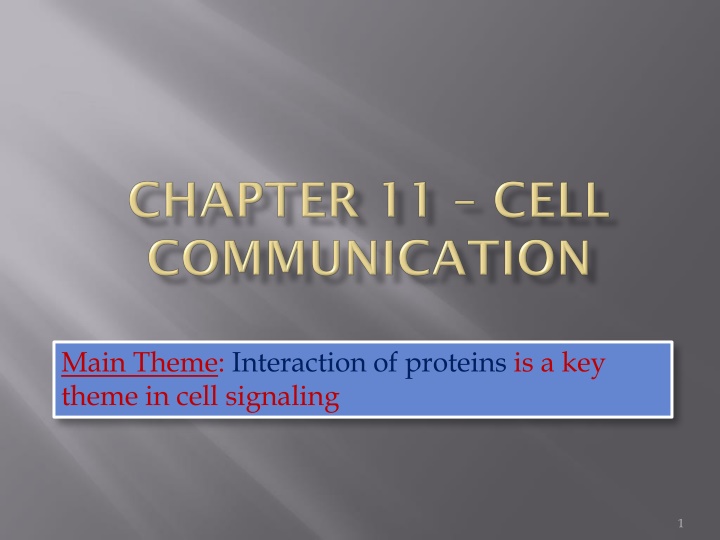 main theme interaction of proteins is a key theme