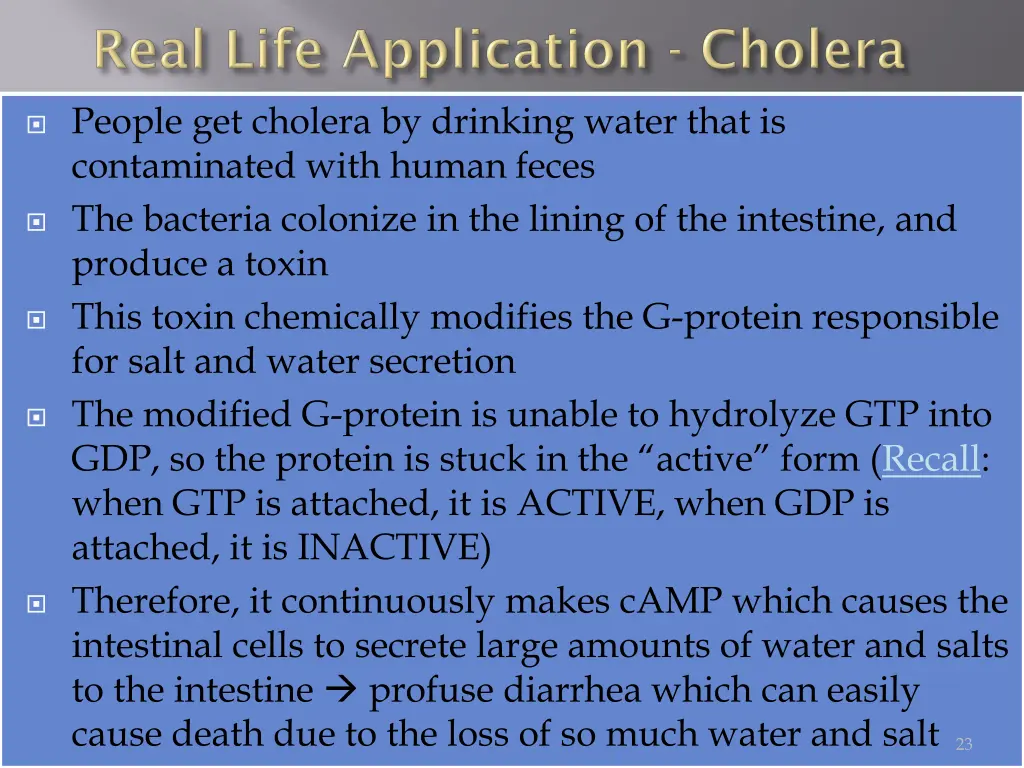 people get cholera by drinking water that