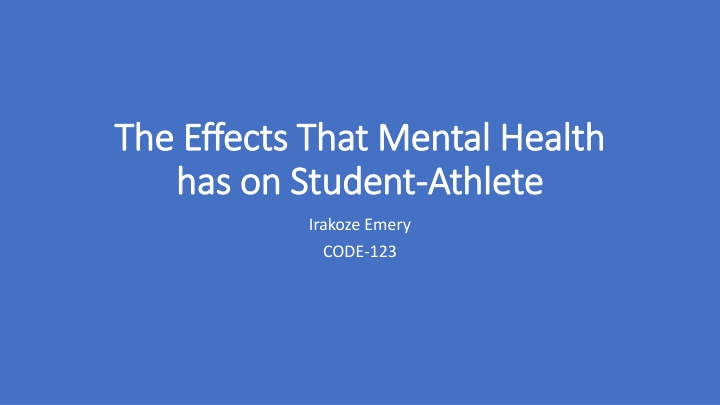 the effects that mental health the effects that