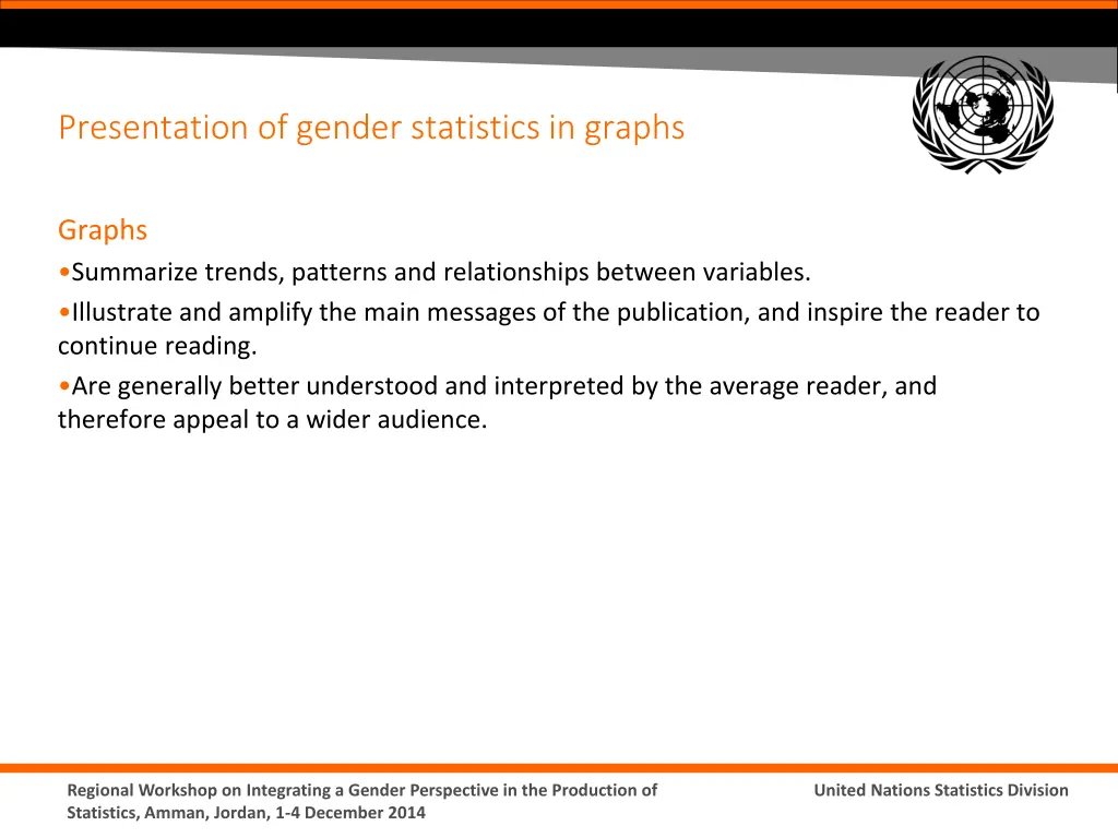presentation of gender statistics in graphs