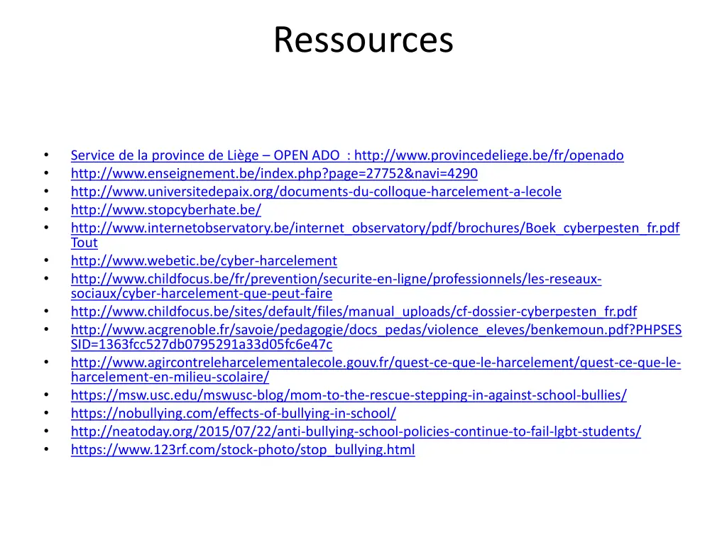 ressources
