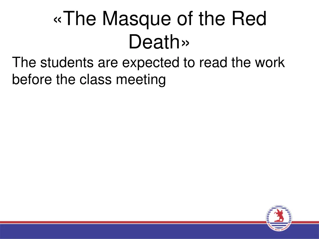 the masque of the red death the students