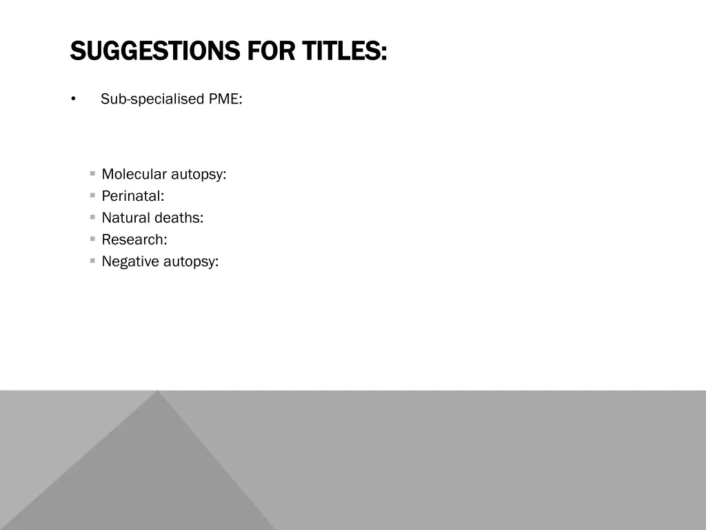 suggestions for titles suggestions for titles 2