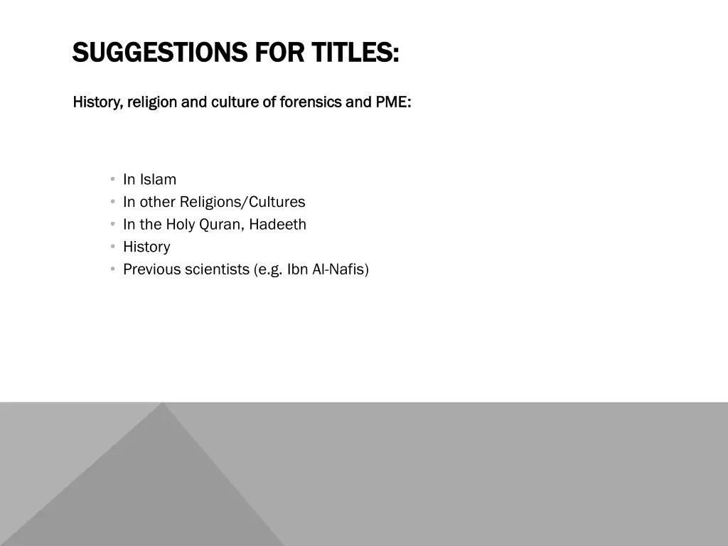 suggestions for titles suggestions for titles