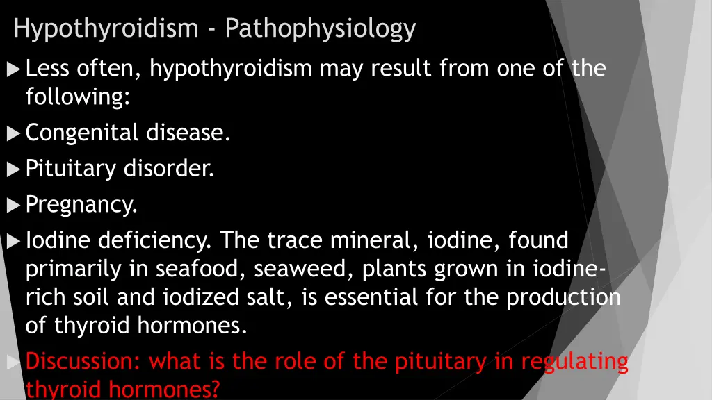 hypothyroidism pathophysiology
