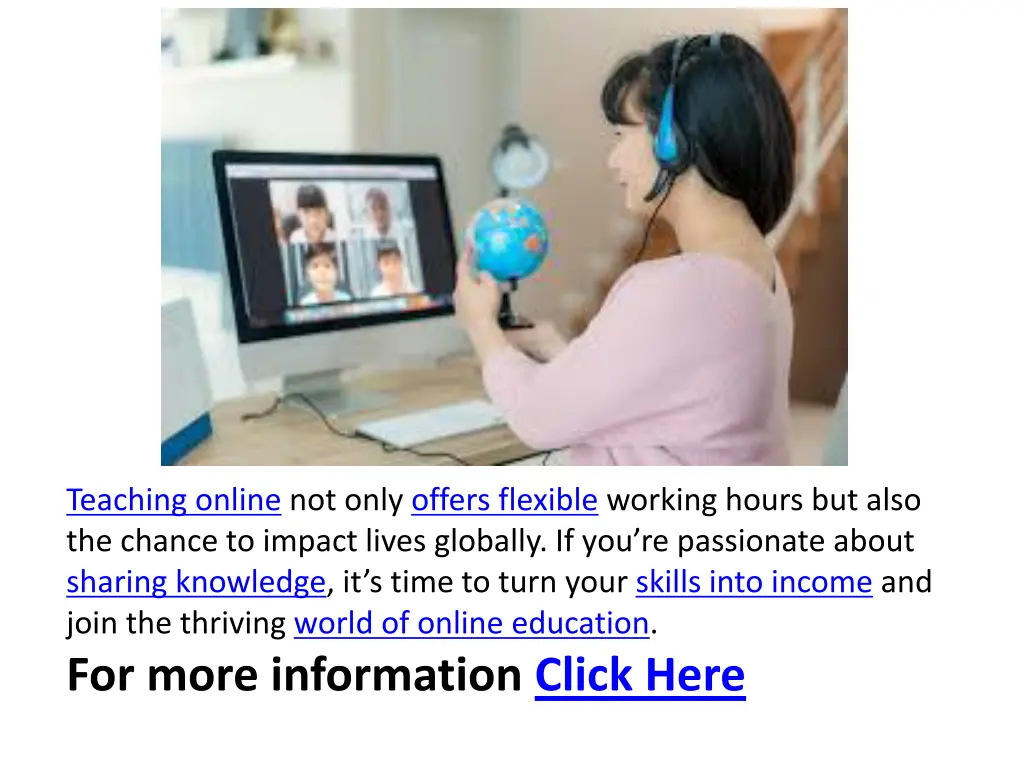 teaching online not only offers flexible working