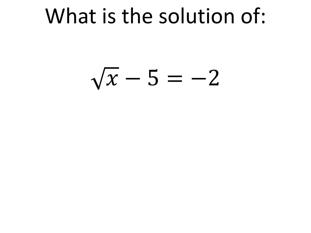 what is the solution of